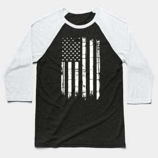 USA FLAG DISTRESSED GRUNGE Baseball T-Shirt